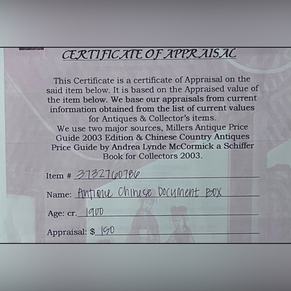 Antique Chinese Wooden Document Box - Picture 12 of 12